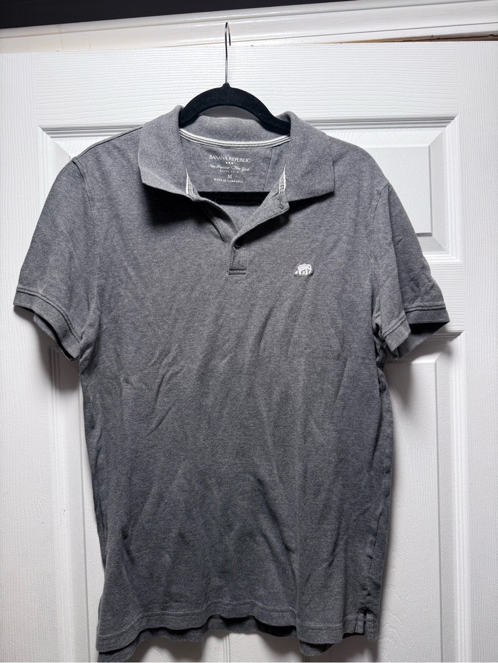 Banana Republic Men's Grey Polo Shirt